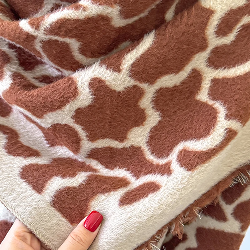 2025 New Design Women's Winter Cashmere Scarf - Elegant Warm Leopard Print Pashmina Shawl, Poncho & Bufanda