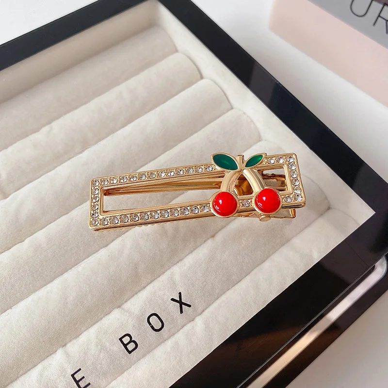 1/4pcs New Cute Cherry Hair Clip, Simple and Versatile for Women's Bangs and Personalized Headwear