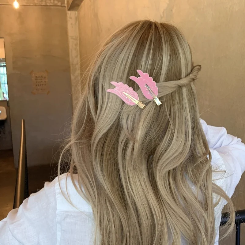Y2K Cute Wing Hair Clips Invisible Side Bang Clip Hairpin for Women Kawaii Hair Accessories for Women Girls Headwear Party Gifts