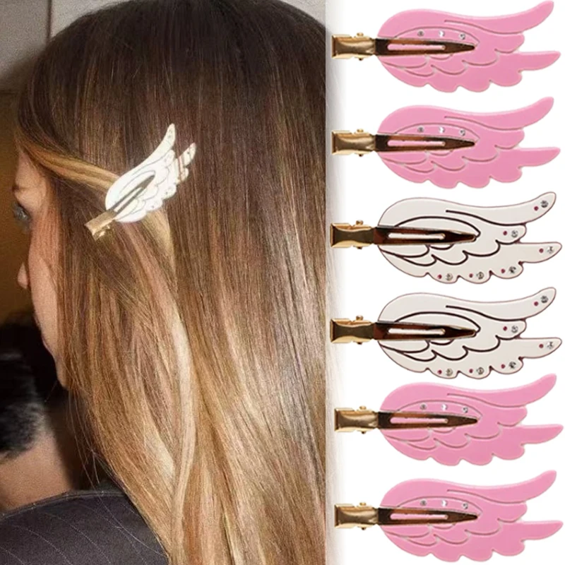 Y2K Cute Wing Hair Clips Invisible Side Bang Clip Hairpin for Women Kawaii Hair Accessories for Women Girls Headwear Party Gifts