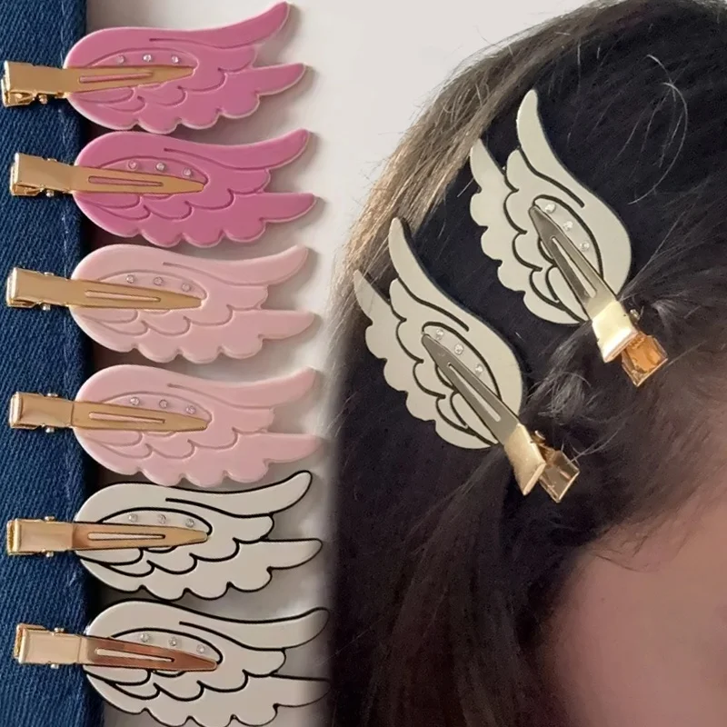 Y2K Cute Wing Hair Clips Invisible Side Bang Clip Hairpin for Women Kawaii Hair Accessories for Women Girls Headwear Party Gifts