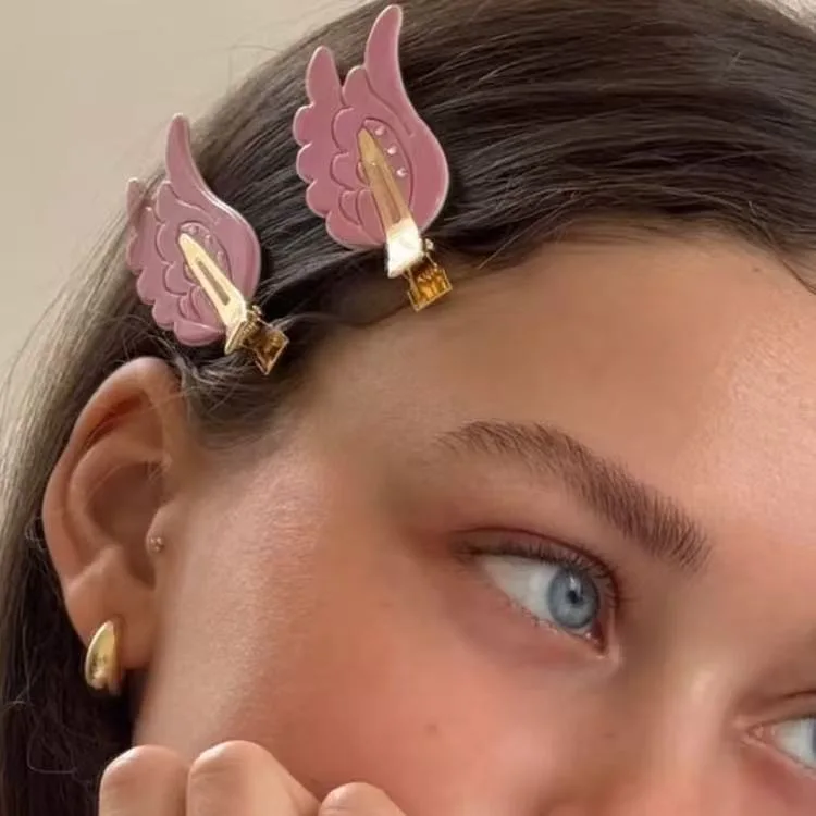 Y2K Cute Wing Hair Clips Invisible Side Bang Clip Hairpin for Women Kawaii Hair Accessories for Women Girls Headwear Party Gifts