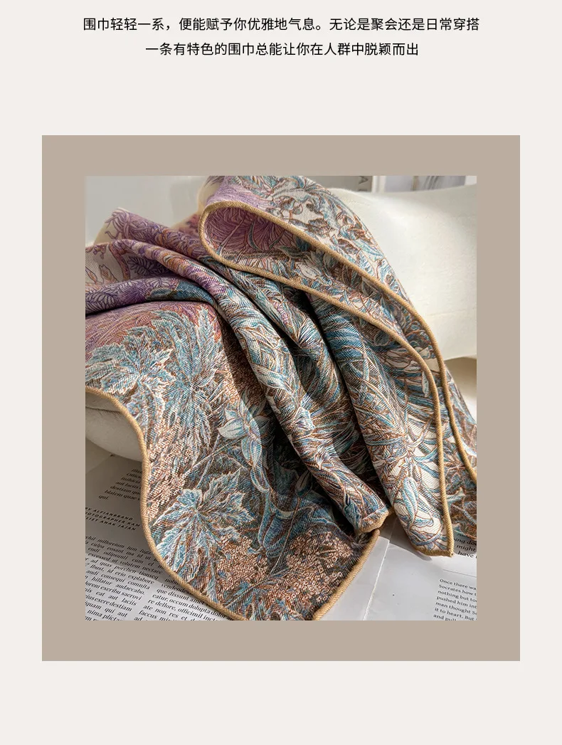 Silk Wool Scarves Woman Foulards Femme Elegant Women'S Shawl Original Luxury Scarves Winter Sale Petite Scarf Neck Accessories