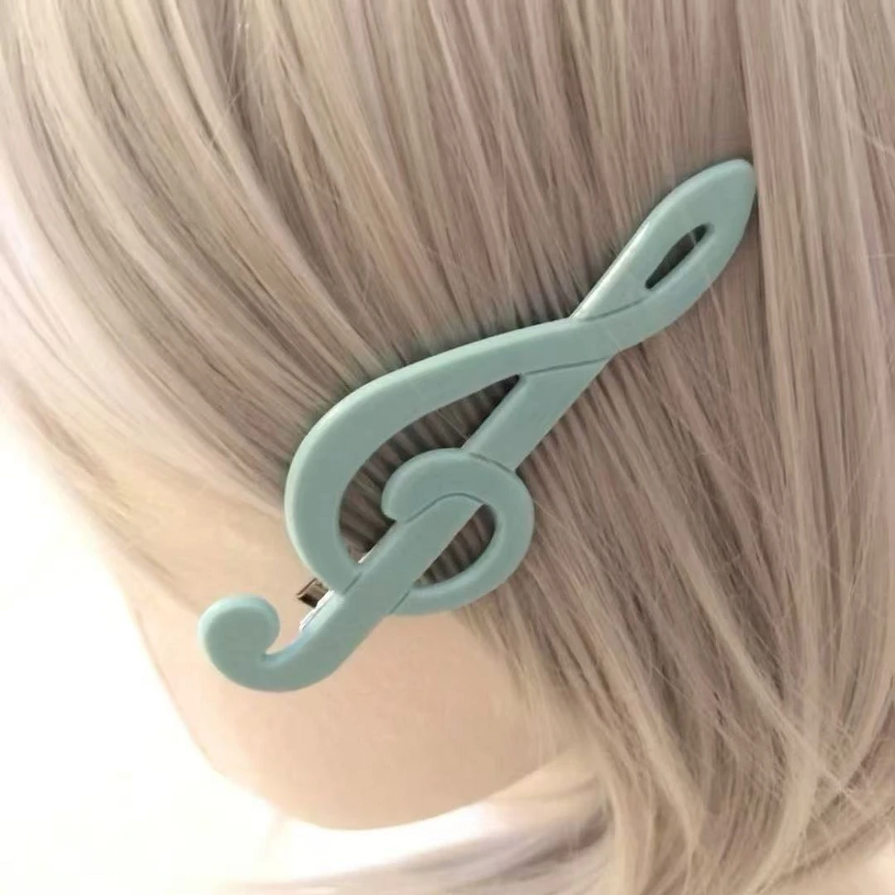 Korean Vintage Music Note Hair Clip Y2K Duckbill Alligator Clip for Side Bangs Women Girls Retro Hair Accessories Gift