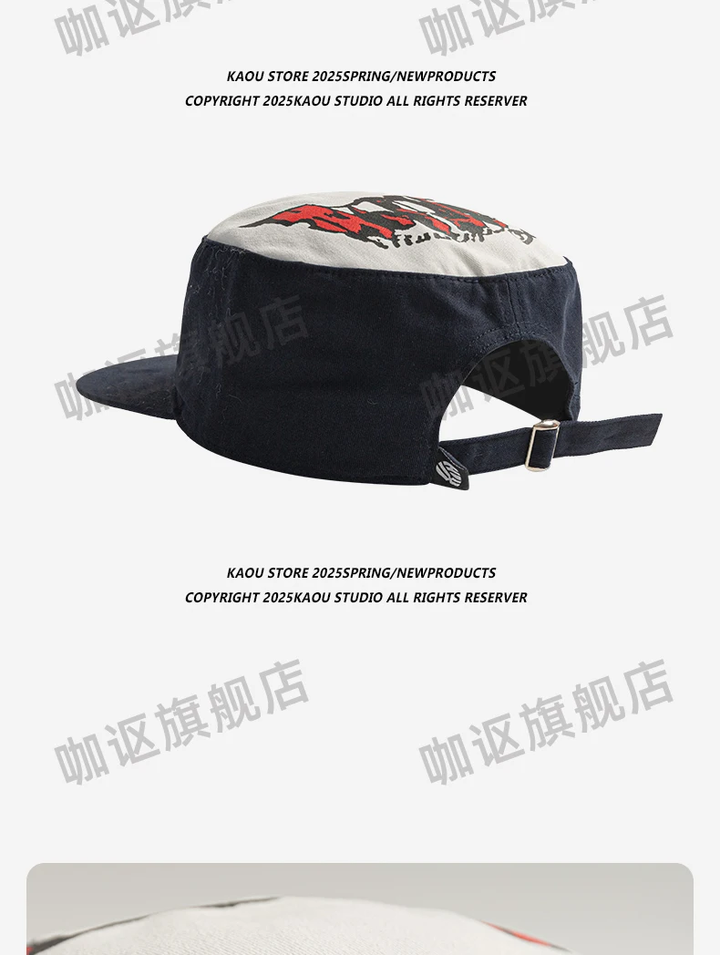 Flat Brim Baseball Cap for Men and Women 2025 New Street Style Letter Embroidery Niche Flat Top Duckbill Cap