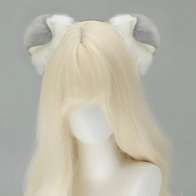 Adjustable Dog Ears Headbands Comfortable Plush Hairband For Cosplayer Party