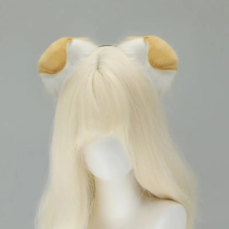 Adjustable Dog Ears Headbands Comfortable Plush Hairband For Cosplayer Party