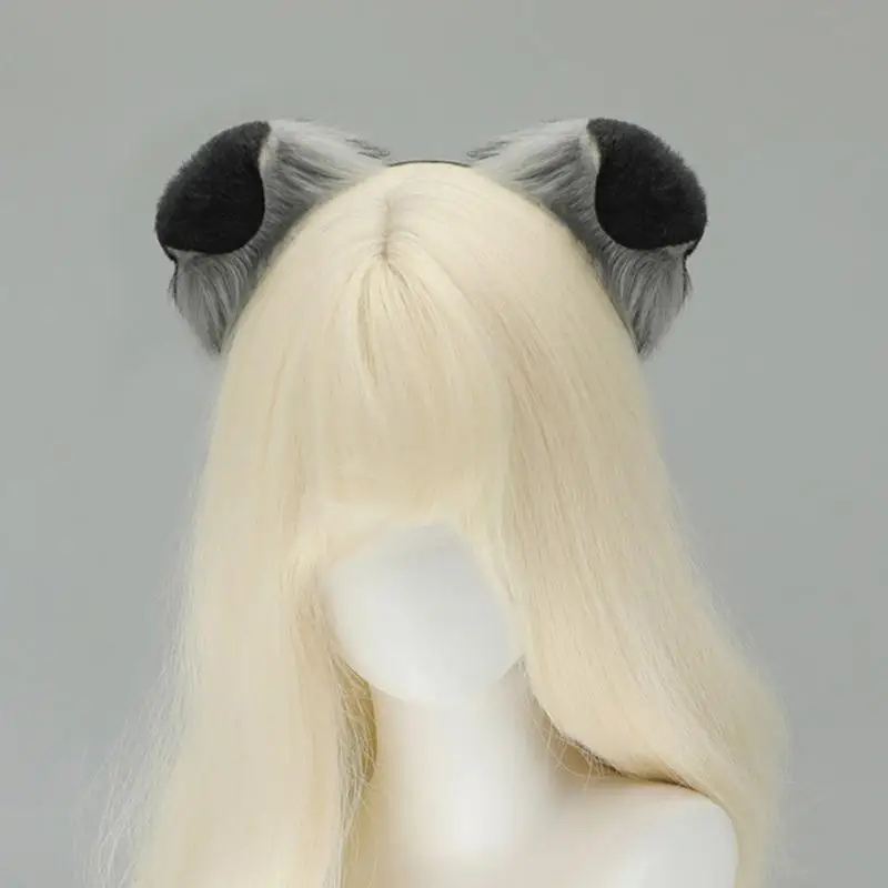 Adjustable Dog Ears Headbands Comfortable Plush Hairband For Cosplayer Party