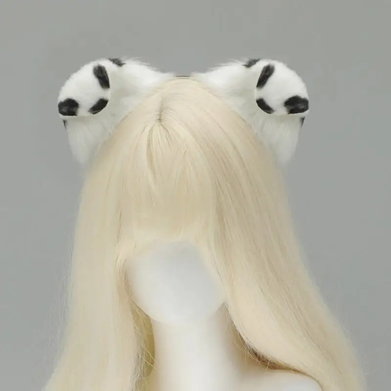 Adjustable Dog Ears Headbands Comfortable Plush Hairband For Cosplayer Party