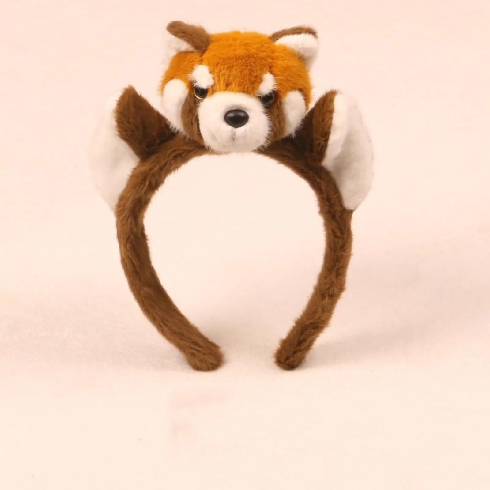 1 PC Cute Raccoon Plush Headband for Women: Creative Cartoon Red Panda Hair Clip, Face Washing Headband, Hair Accessory for Goin