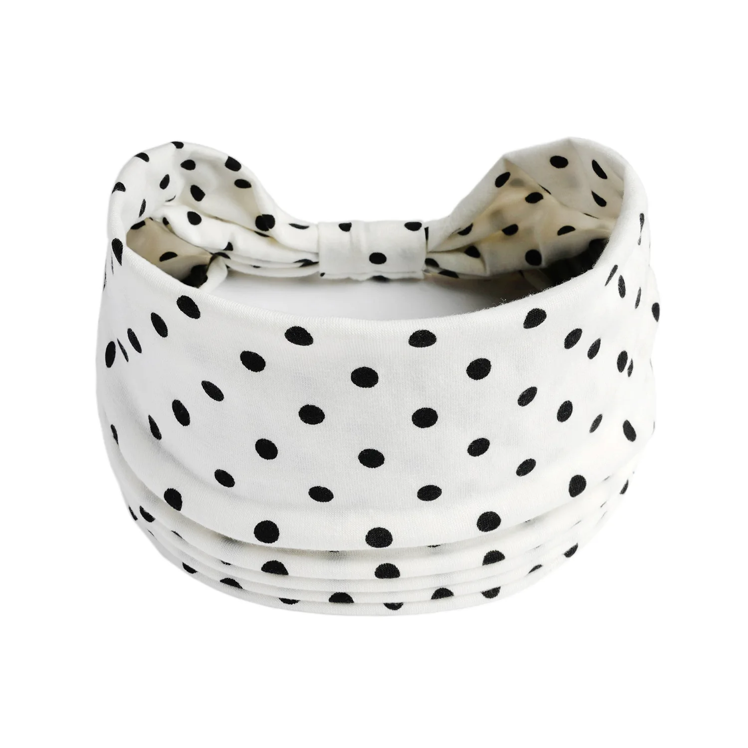 Polka Dot Knotted Headbands Boho Fashion Stretch Fabric Hair Bands For Women Breathable Versatile Headwraps For Sports Yoga Hair