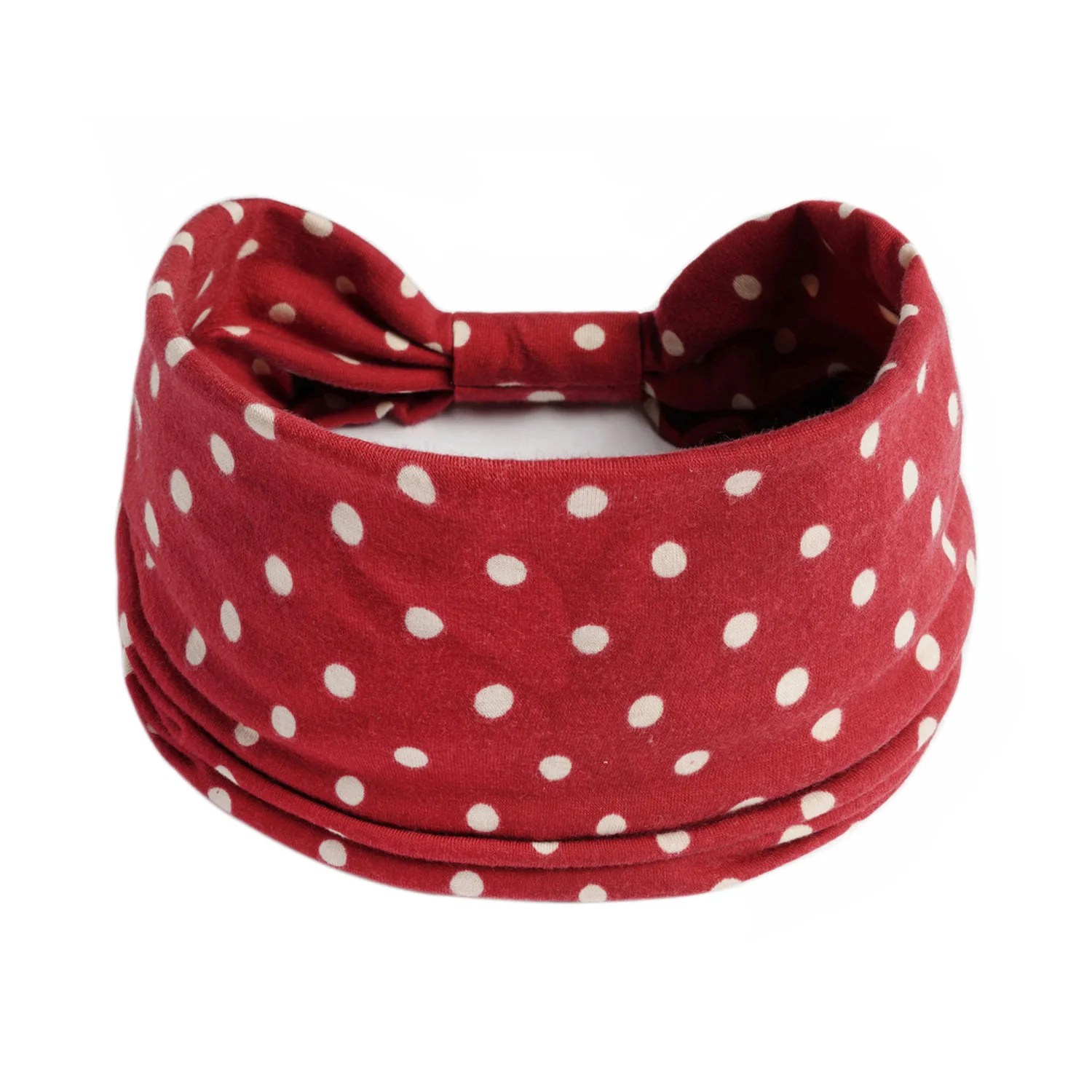 Polka Dot Knotted Headbands Boho Fashion Stretch Fabric Hair Bands For Women Breathable Versatile Headwraps For Sports Yoga Hair