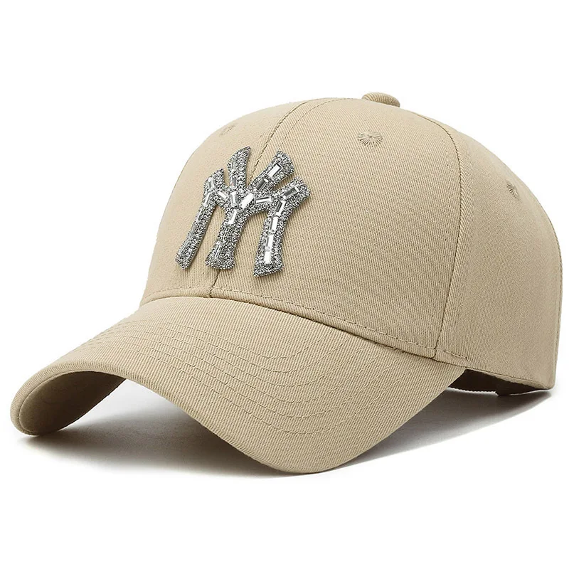 New MY Inlay Diamond Men's Outdoor Sports Baseball Hats Women's Fashion Trend Casual Duck Tongue Caps Suitable For All Seasons