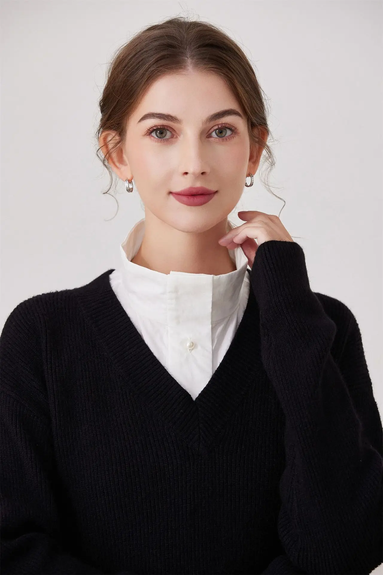 Fake Collar White Half Shirt Stand Detachable Shirt False Collar for Women Blouse Sweater Lapel Clothing Accessories