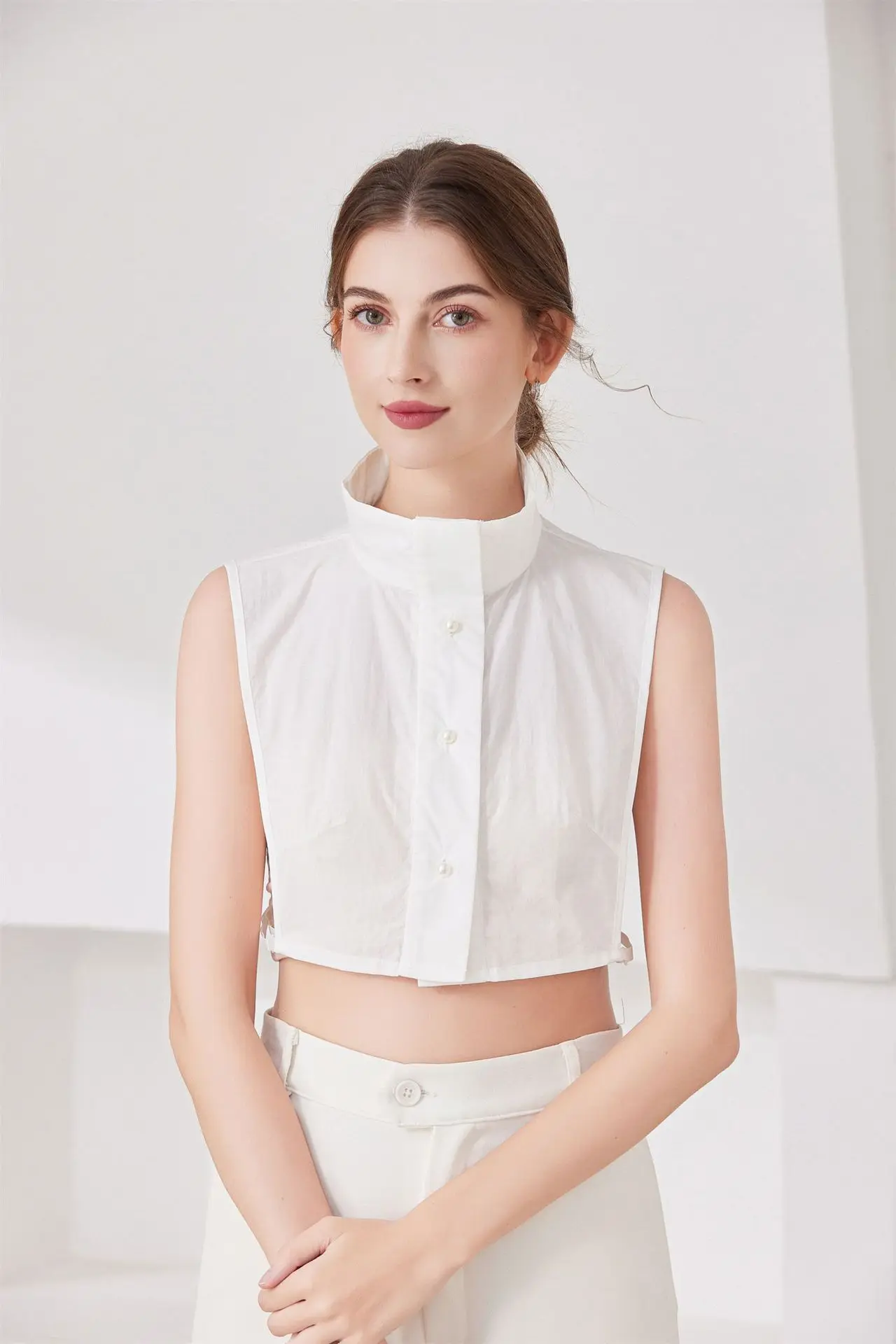 Fake Collar White Half Shirt Stand Detachable Shirt False Collar for Women Blouse Sweater Lapel Clothing Accessories