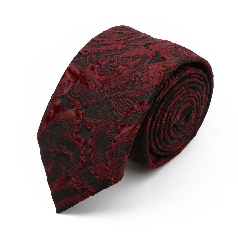 New 7cm Brown Red Gray Blue Flower Tie Men's Women's Polyester Beautiful Elegent Necktie Business Wedding Party Accessories Gift