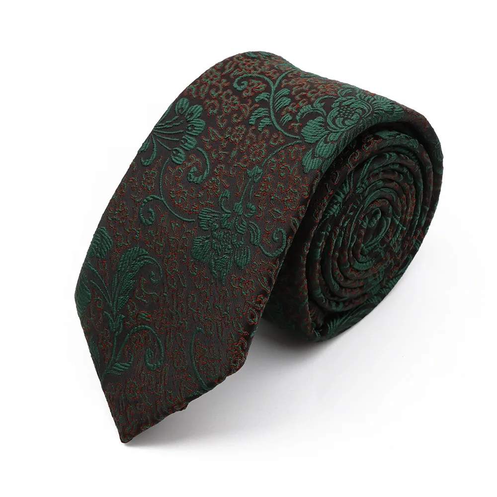 New 7cm Brown Red Gray Blue Flower Tie Men's Women's Polyester Beautiful Elegent Necktie Business Wedding Party Accessories Gift