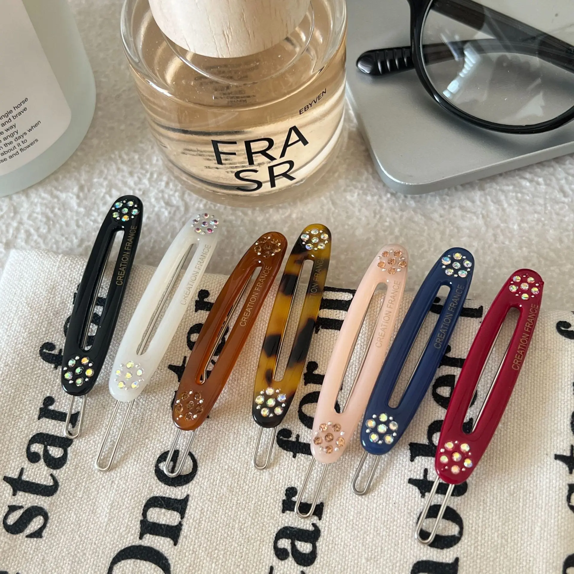 1pc Oval Side Claw Clip for Women; Fashionable Hair Clip for Bangs and Forehead; Single Clip Hairstyle Access