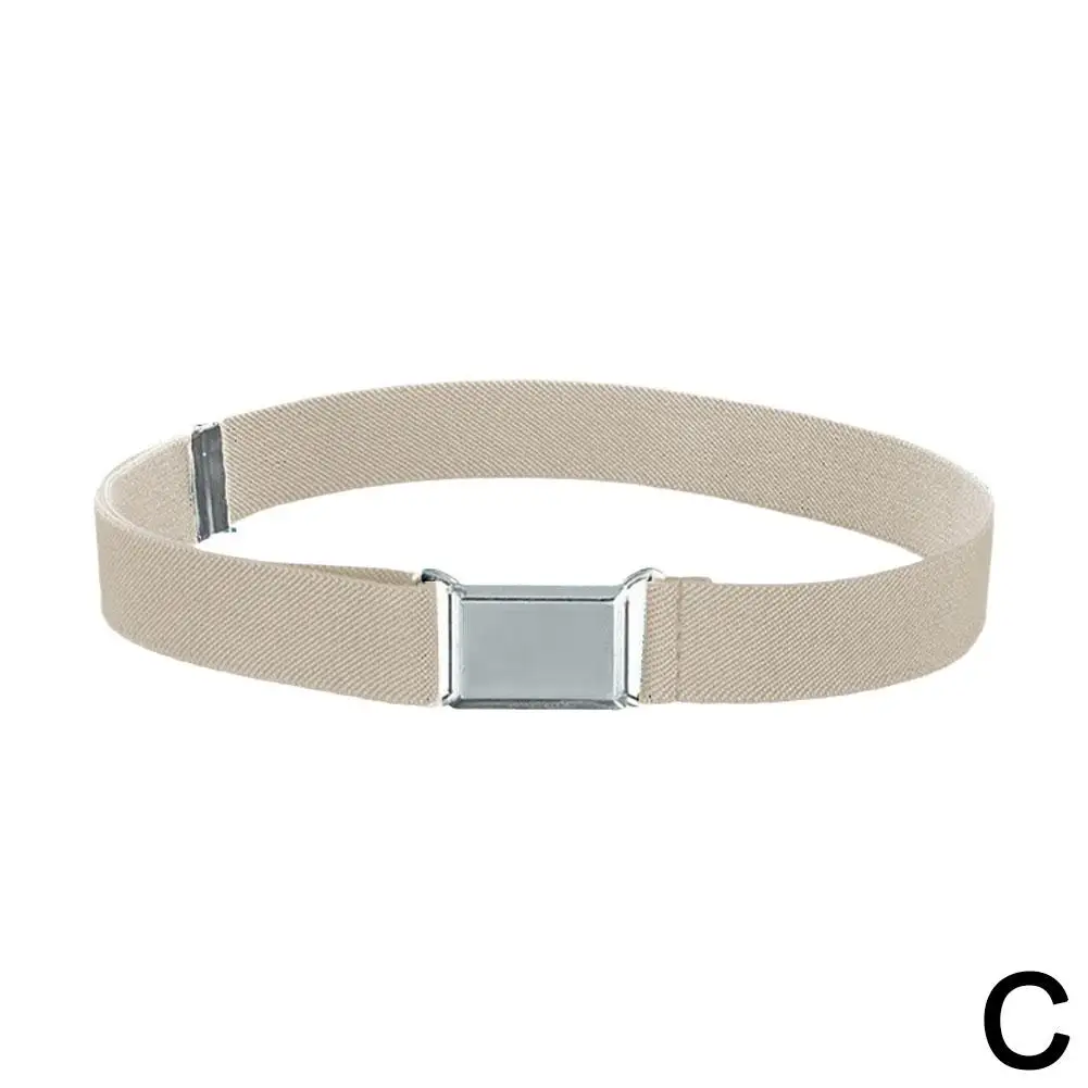 Kids Elastic Belts Kids 2.5cm Width Boy Girl Children Adjustable Elastic Canvas Waistband Stretch Waist Belt with Buckle 60-80cm