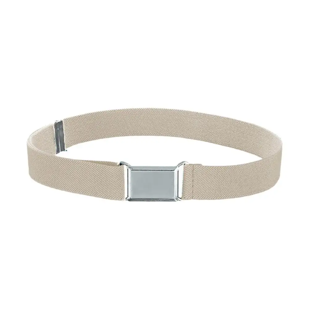 Kids Elastic Belts Kids 2.5cm Width Boy Girl Children Adjustable Elastic Canvas Waistband Stretch Waist Belt with Buckle 60-80cm