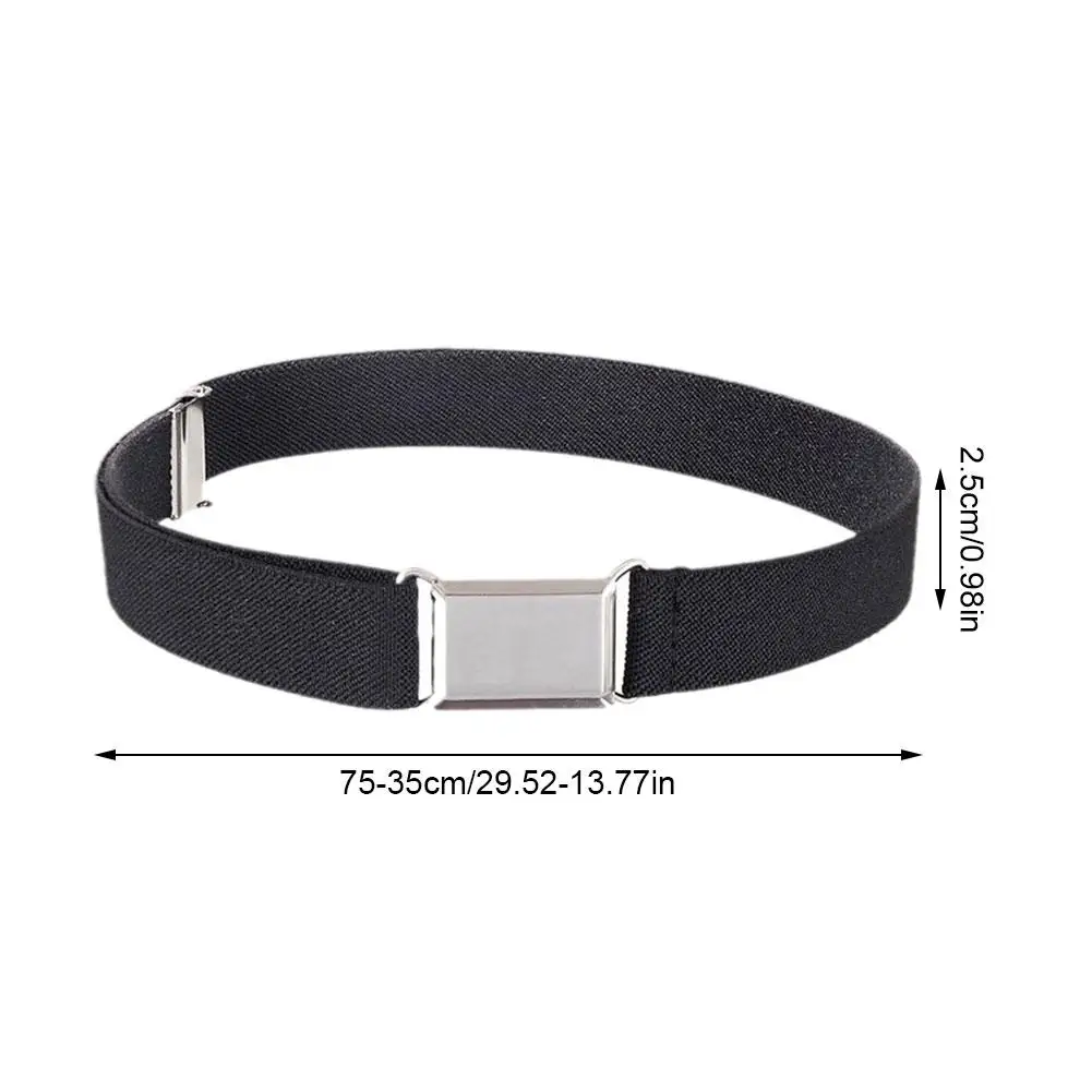 Kids Elastic Belts Kids 2.5cm Width Boy Girl Children Adjustable Elastic Canvas Waistband Stretch Waist Belt with Buckle 60-80cm