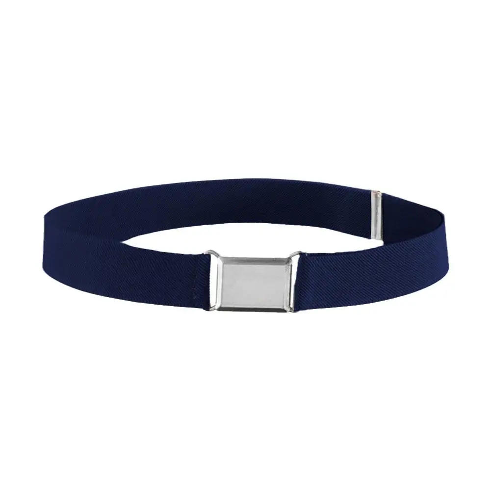 Kids Elastic Belts Kids 2.5cm Width Boy Girl Children Adjustable Elastic Canvas Waistband Stretch Waist Belt with Buckle 60-80cm