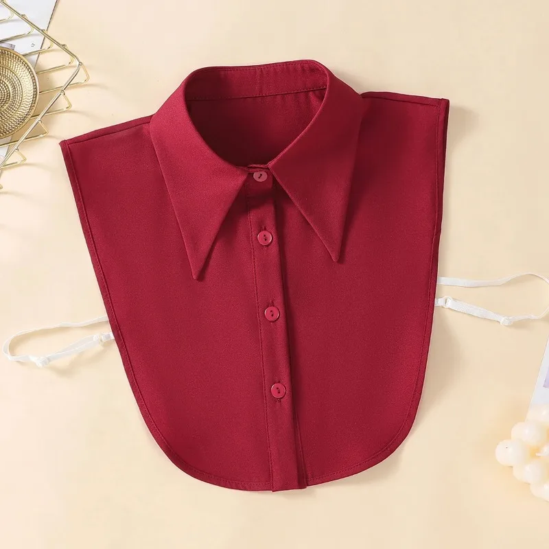 Women's Fashionable and Elegant Encrypted Chiffon Fake Collar Half Shirt Detachable Versatile Accessory Collar XF-C1 New