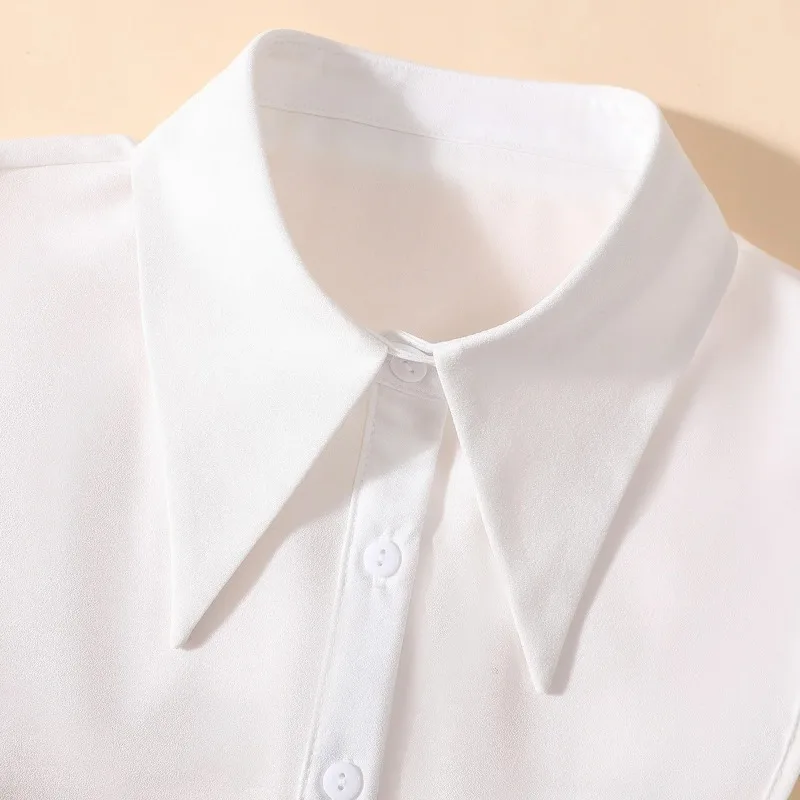 Women's Fashionable and Elegant Encrypted Chiffon Fake Collar Half Shirt Detachable Versatile Accessory Collar XF-C1 New