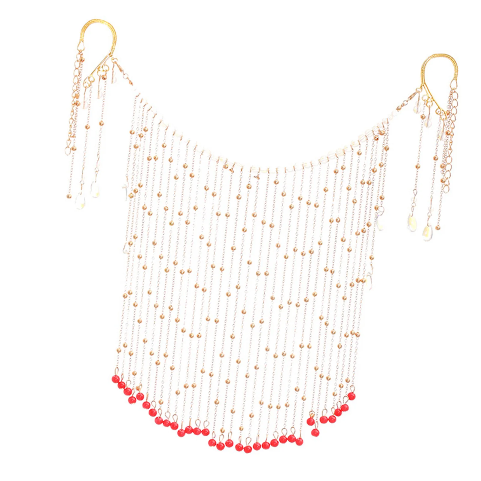 Ancient Style Hair Accessories Hanfu Veil Female Hanging Ear Tassel Face Curtain Chinese Headdress Dance Performance Accessories