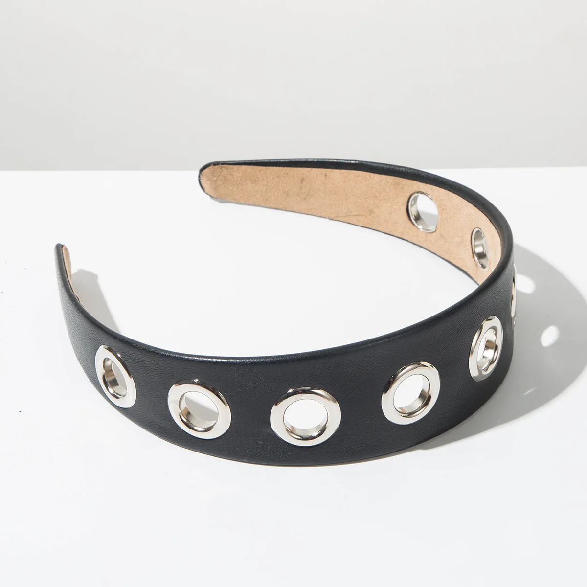 Fashion Hip Hop Style Wide Cloth Headband Solid Color Elegant Circle Decor Hairband Women Trendy Hair Accessories