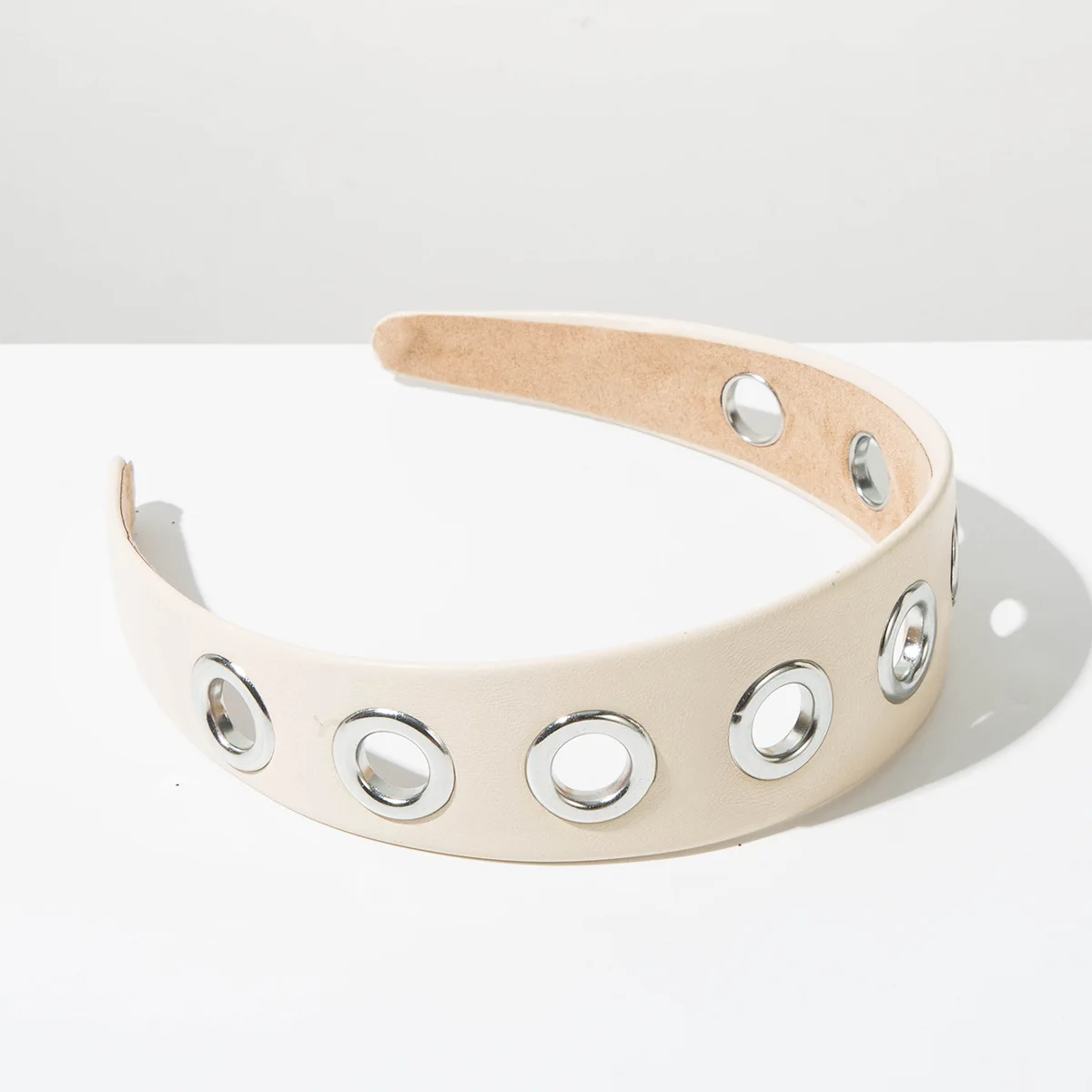Fashion Hip Hop Style Wide Cloth Headband Solid Color Elegant Circle Decor Hairband Women Trendy Hair Accessories