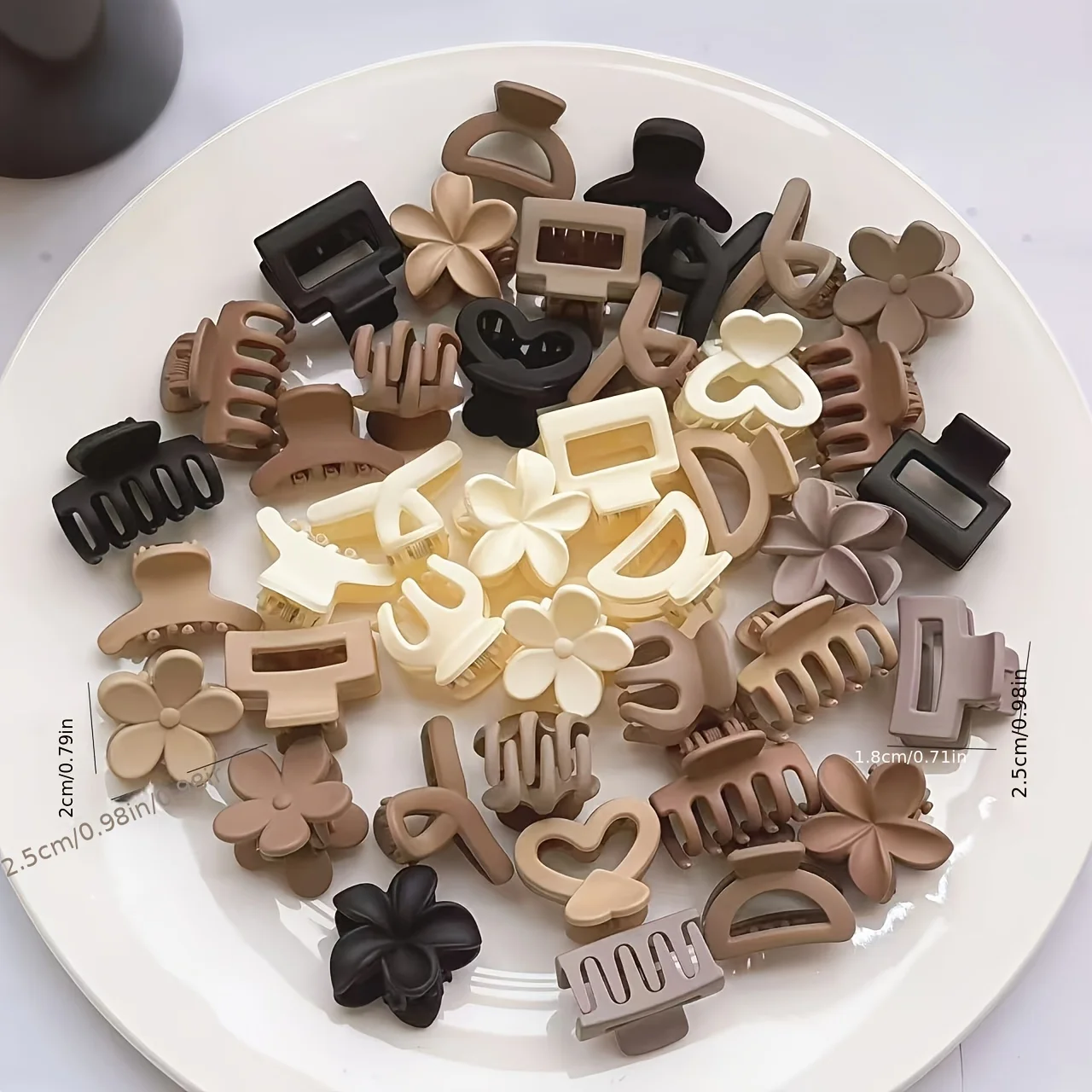 20 Mixed-Color Small Hair Clips for Women, Easy to Use and with Cute Designs Suitable for Various Hairstyles, Perfect for Everyday Casual Wear Hawaiian Style and Beach Essentials, Hair Accessories