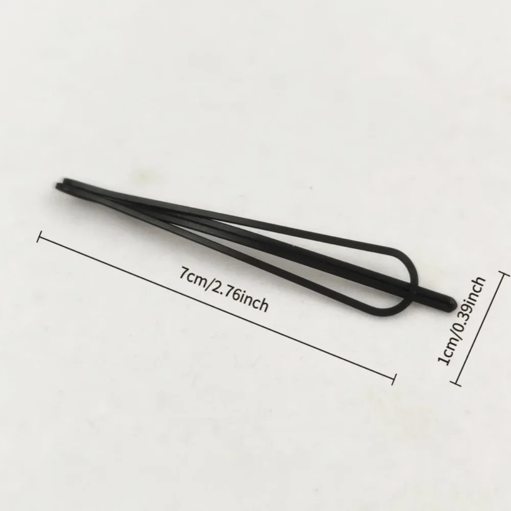 3 Styles Black Hair Clips, Invisible Bobby Pins for Bangs & Side Hair, Non-Slip Hairpins for Women