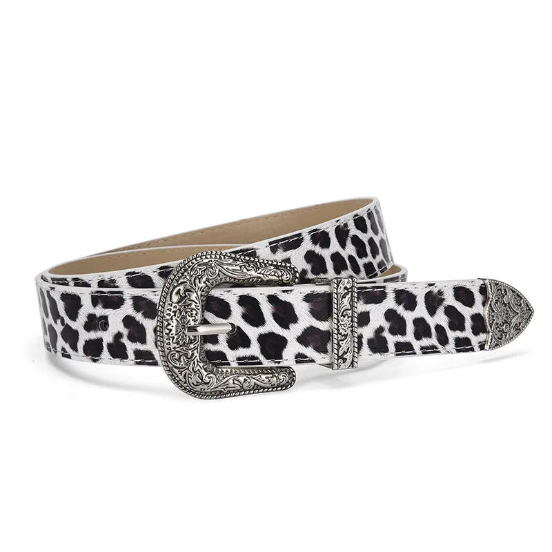 New Arrival: European American Fashion Unisex Retro Denim-Style Buckle Belt Exquisitely Embossed High-Quality Wide Belt