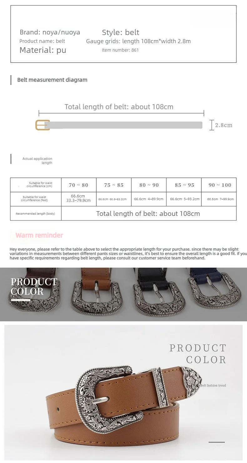 New Arrival: European American Fashion Unisex Retro Denim-Style Buckle Belt Exquisitely Embossed High-Quality Wide Belt