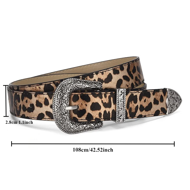 New Arrival: European American Fashion Unisex Retro Denim-Style Buckle Belt Exquisitely Embossed High-Quality Wide Belt
