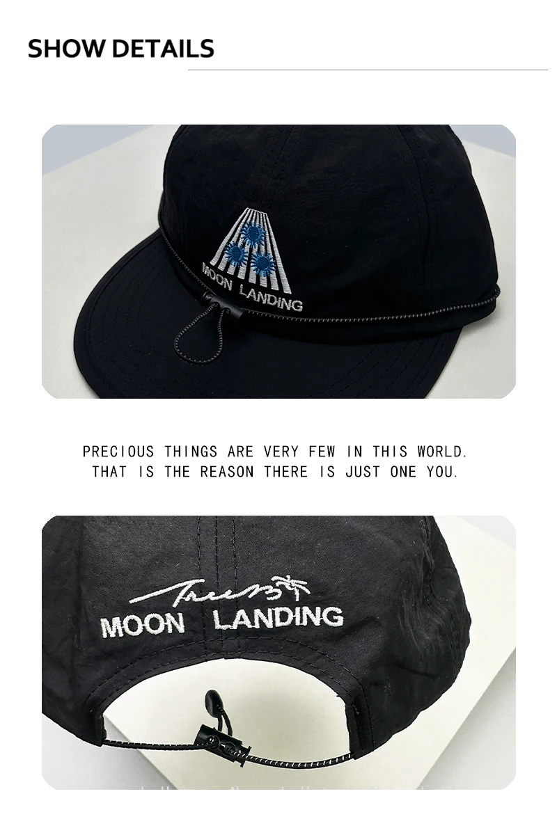 Korean Quick-dry Embroidered Letters Baseball Hats Sunshade Drawstring New Men Women Versatile Ins Fashion Peaked Caps Flat Brim