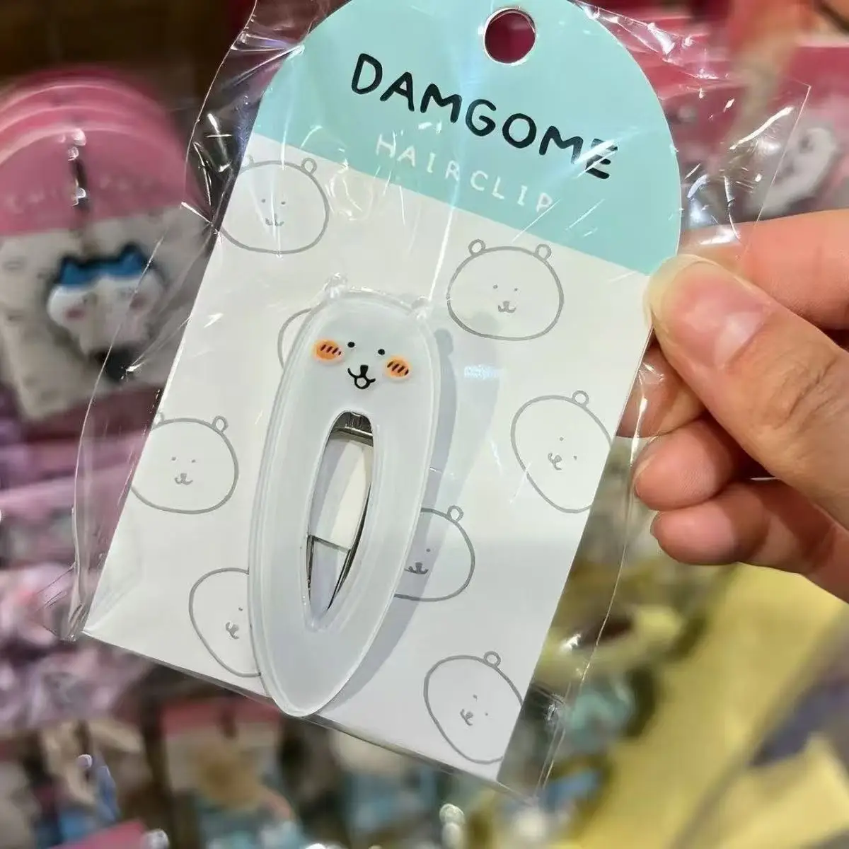 Y2K Bear Dog Animal Hair Clip Set for Women Cute Cartoon White Bear Puppy Acrylic Barrettes Hairclips Jewelry