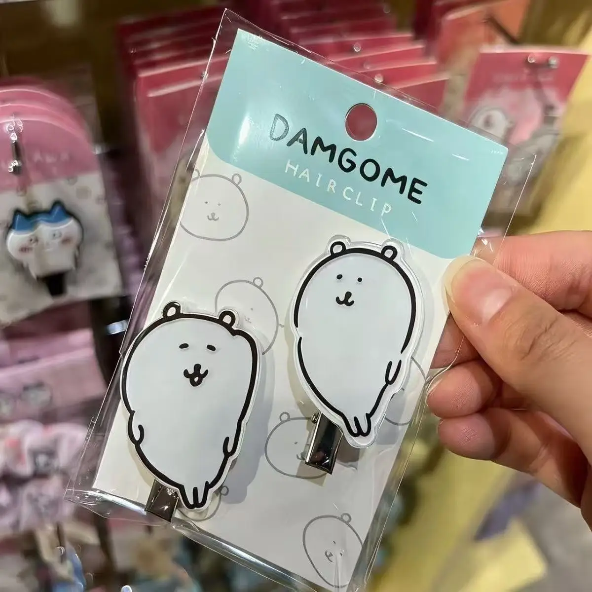 Y2K Bear Dog Animal Hair Clip Set for Women Cute Cartoon White Bear Puppy Acrylic Barrettes Hairclips Jewelry