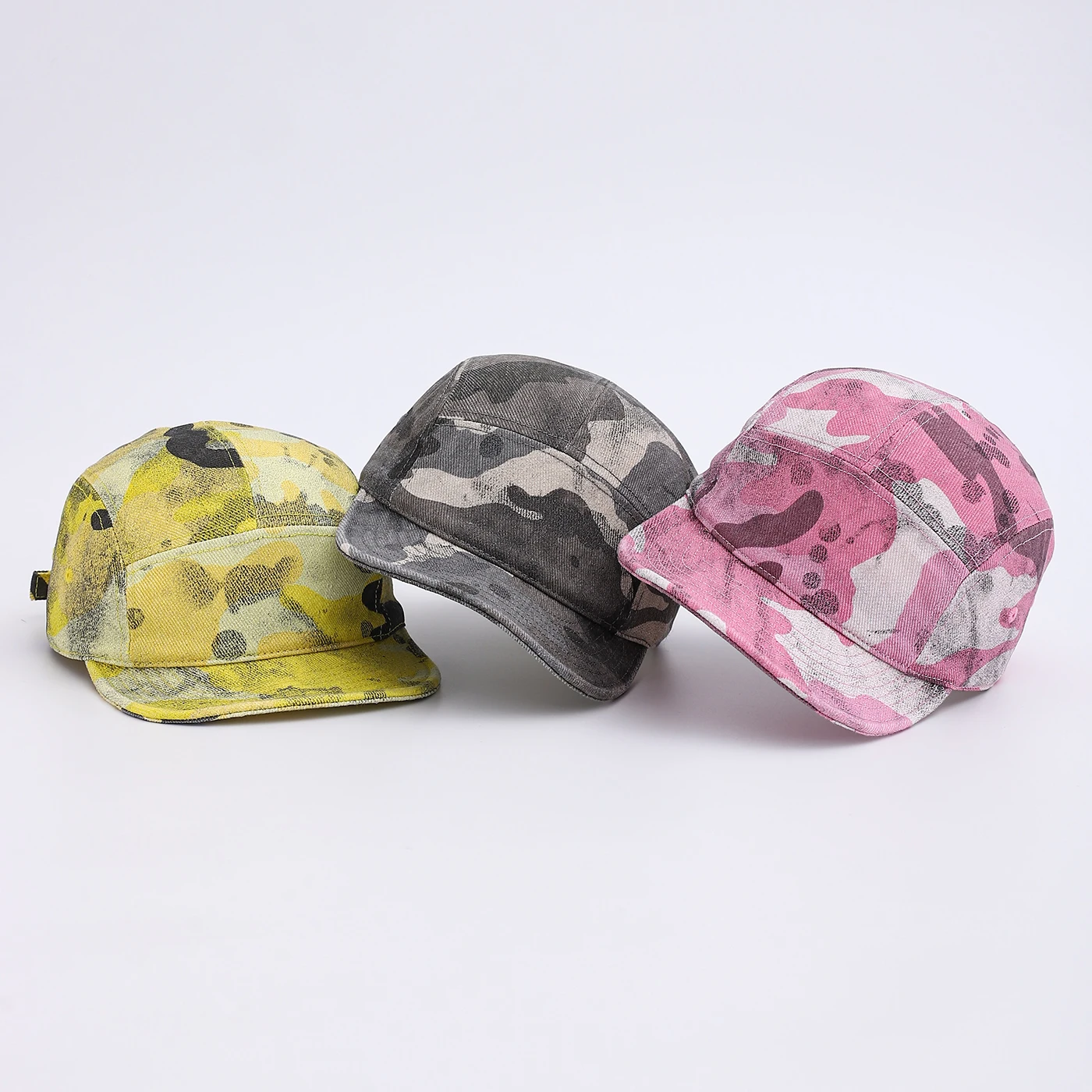 American-Style Camouflage Five-Layer Soft-Brimmed Street Casual Cap Suitable for Both Men and Women, Baseball Cap