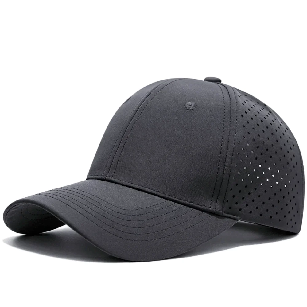 Unisex Perforated Quick-Dry Baseball Cap For Men Women Breathable Mesh Hat Sport Dad Hat Solid Color Casual Sun Visor Cap