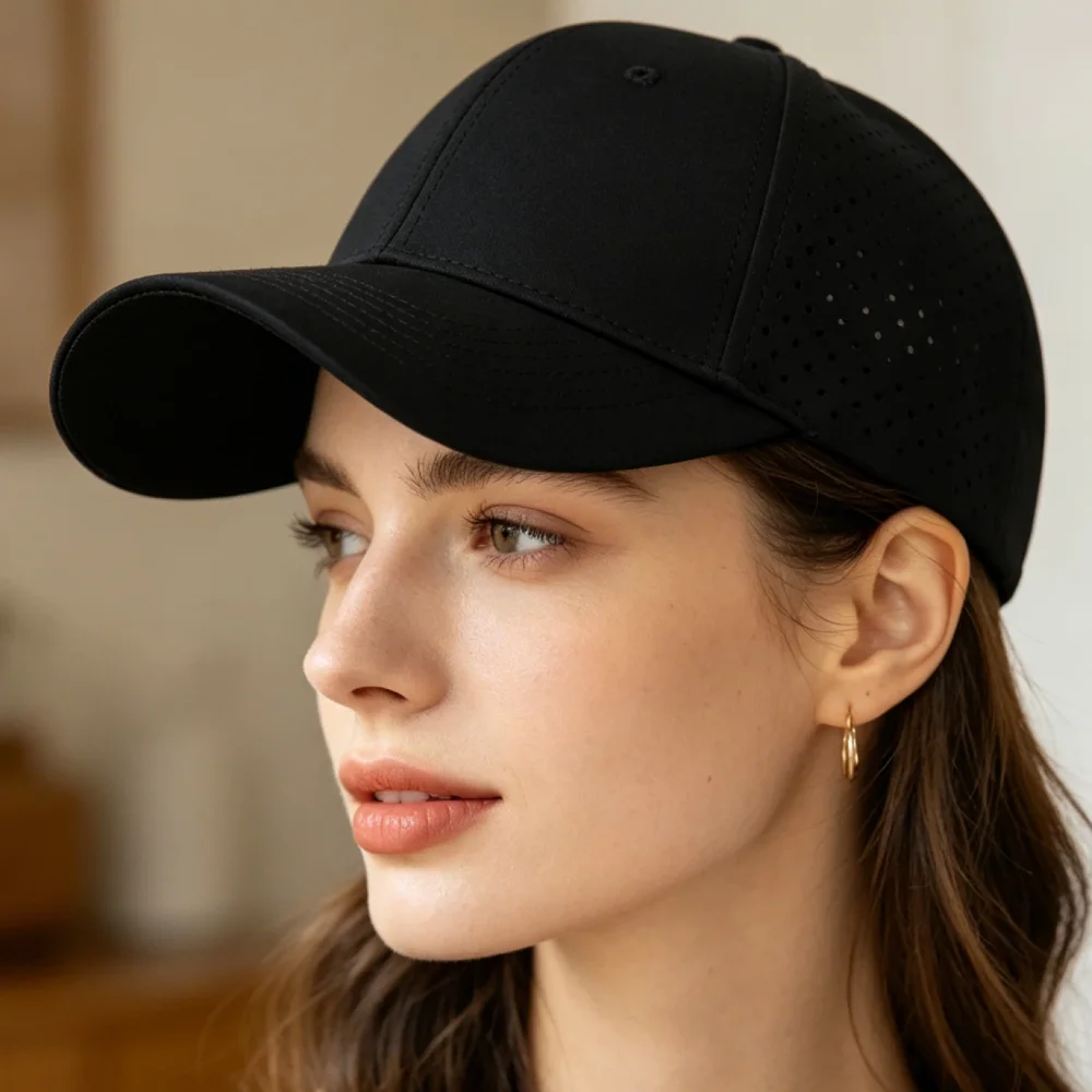 Unisex Perforated Quick-Dry Baseball Cap For Men Women Breathable Mesh Hat Sport Dad Hat Solid Color Casual Sun Visor Cap