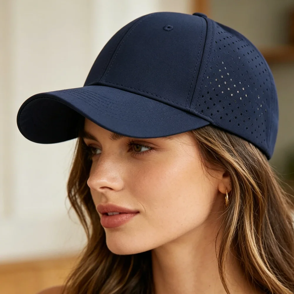 Unisex Perforated Quick-Dry Baseball Cap For Men Women Breathable Mesh Hat Sport Dad Hat Solid Color Casual Sun Visor Cap