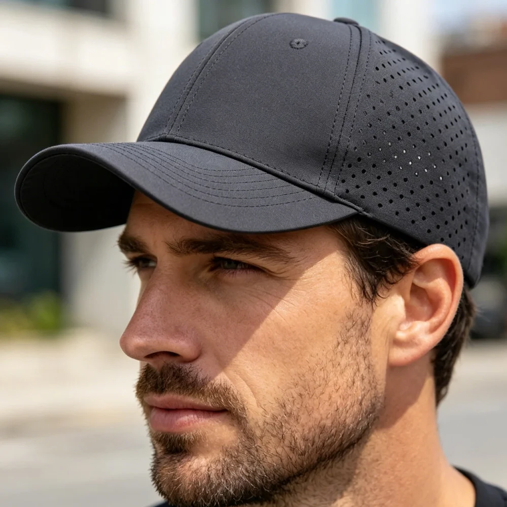 Unisex Perforated Quick-Dry Baseball Cap For Men Women Breathable Mesh Hat Sport Dad Hat Solid Color Casual Sun Visor Cap