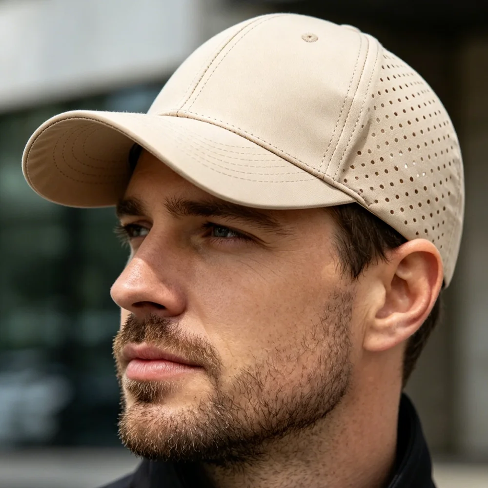 Unisex Perforated Quick-Dry Baseball Cap For Men Women Breathable Mesh Hat Sport Dad Hat Solid Color Casual Sun Visor Cap