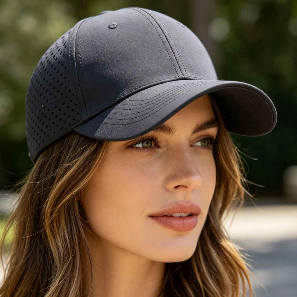 Unisex Perforated Quick-Dry Baseball Cap For Men Women Breathable Mesh Hat Sport Dad Hat Solid Color Casual Sun Visor Cap