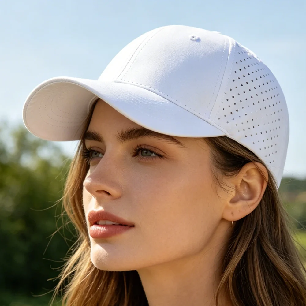 Unisex Perforated Quick-Dry Baseball Cap For Men Women Breathable Mesh Hat Sport Dad Hat Solid Color Casual Sun Visor Cap