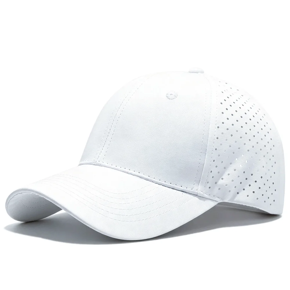 Unisex Perforated Quick-Dry Baseball Cap For Men Women Breathable Mesh Hat Sport Dad Hat Solid Color Casual Sun Visor Cap