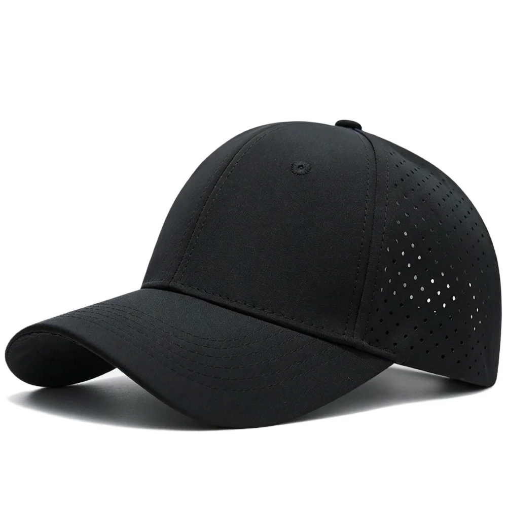 Unisex Perforated Quick-Dry Baseball Cap For Men Women Breathable Mesh Hat Sport Dad Hat Solid Color Casual Sun Visor Cap