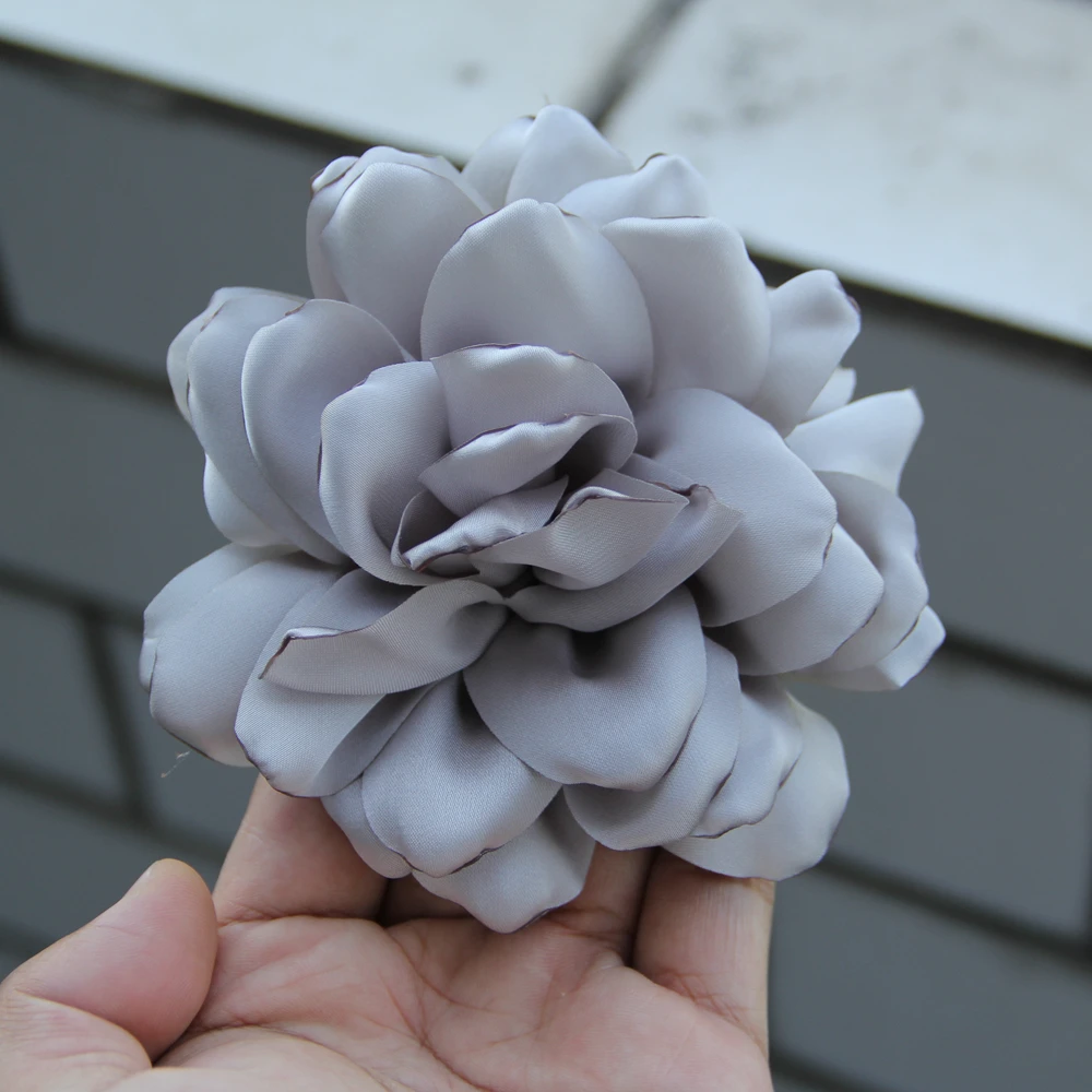 4.3“ Fabric Flower for Brooch Headbands Dress Suit Corsage Floral Multi-layered Fashion DIY Handmade Dress Hair Clip Accessories